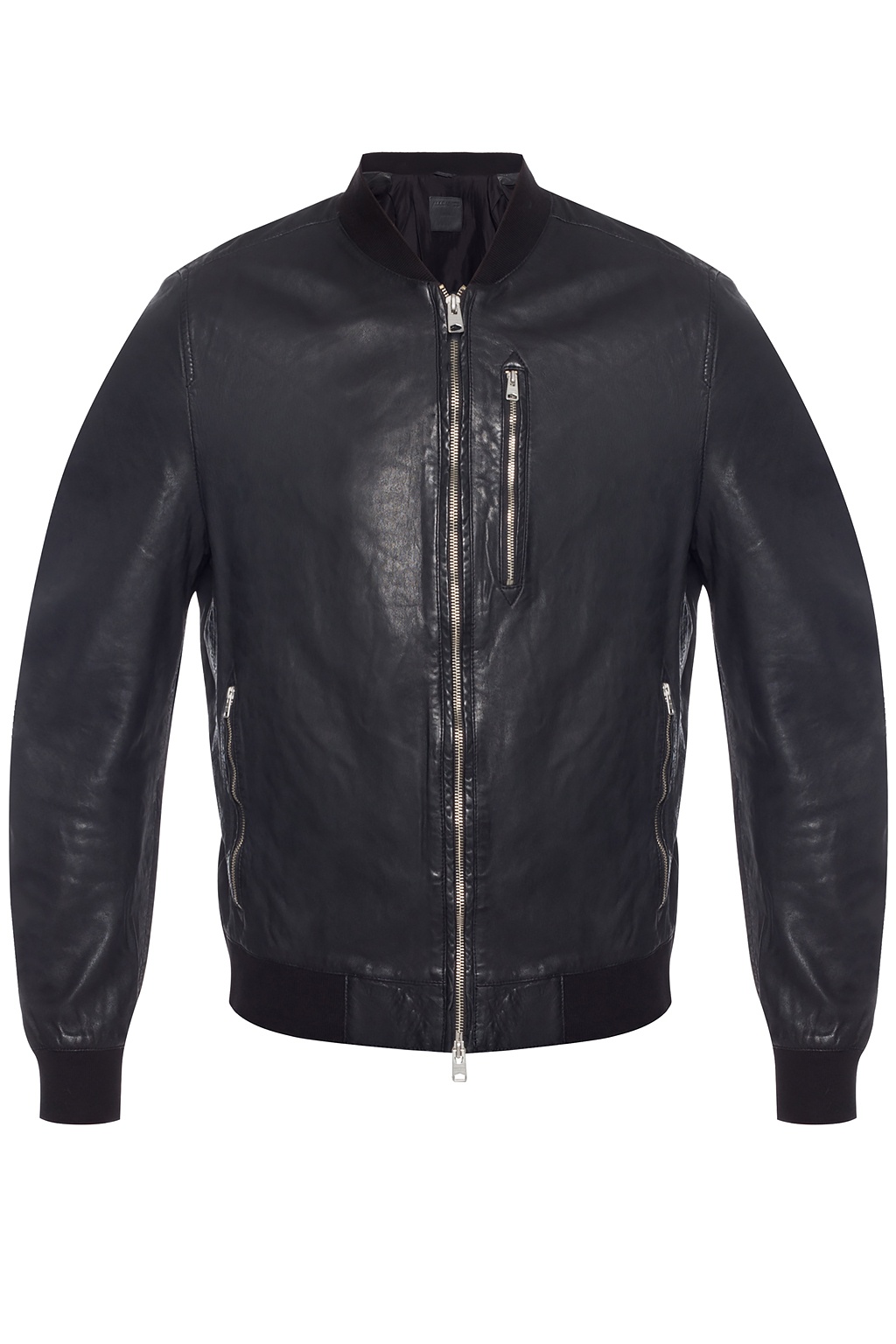 Allsaints kino outlet leather bomber jacket